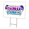 Signmission Sno Cones Yard Sign & Stake outdoor plastic coroplast window, C-2436 Sno Cones C-2436 Sno Cones - alternate 1